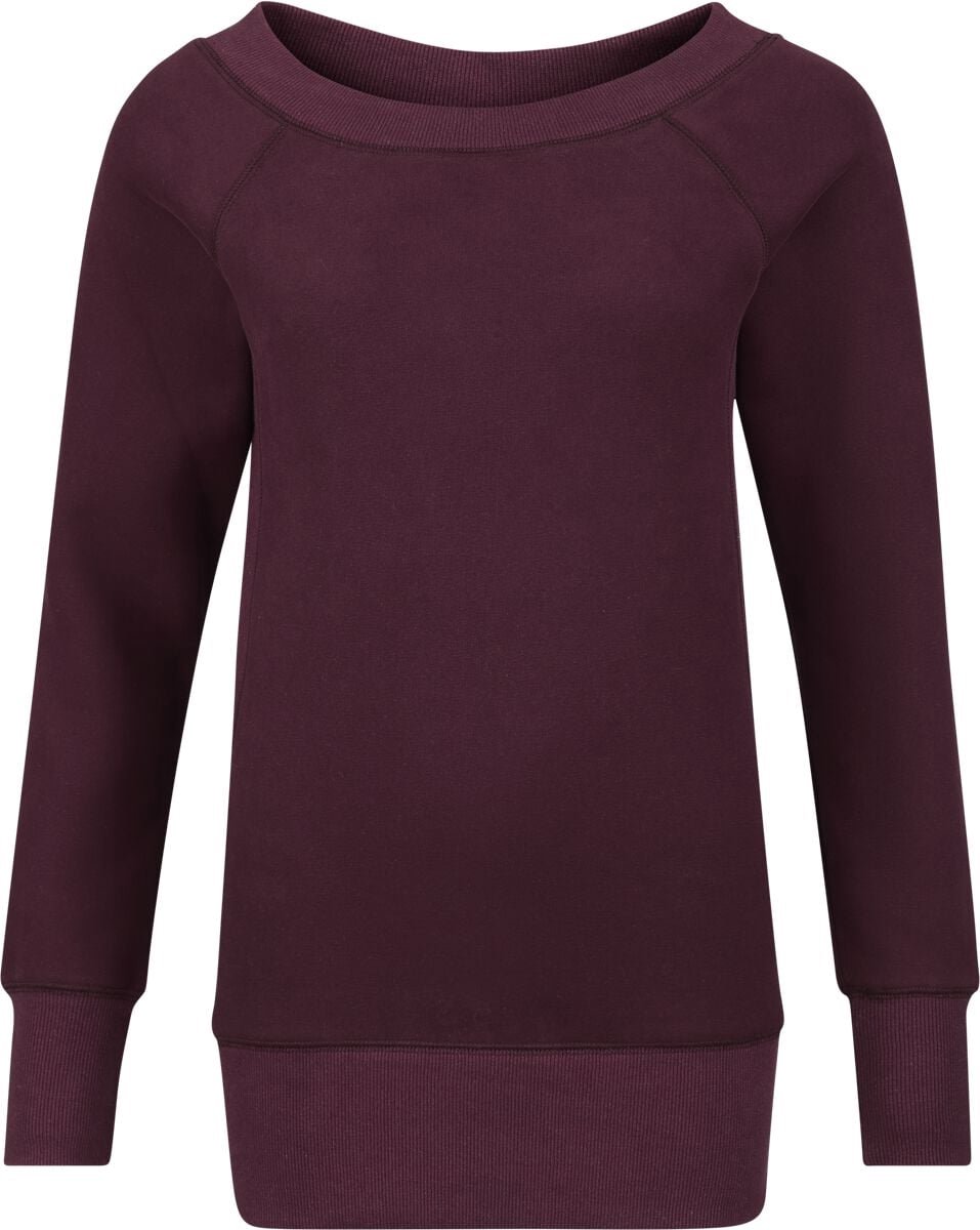 R.E.D. Rock-Engineered Design bordeauxrode sweater met boothals - Dames - L