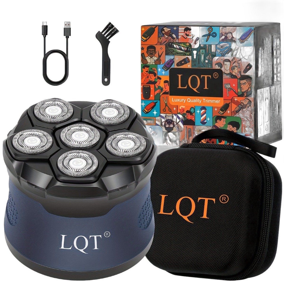 Currero Foil Shaver - Scheerapparaat Mannen - Hoofd Scheerapparaat - Head Shaver - Tondeuse met Trimmer - Lichaam en Baard - Oplaadbaar