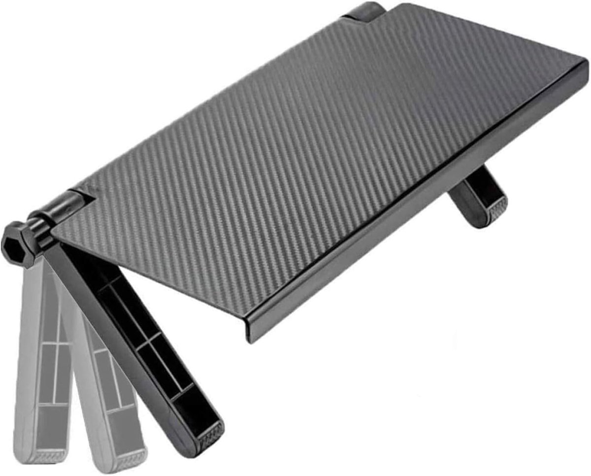 Monitor Plank Standaard Beugel - Apparaten Organiseren - Boorvrije Montage - 33 x 16 cm - Zwart