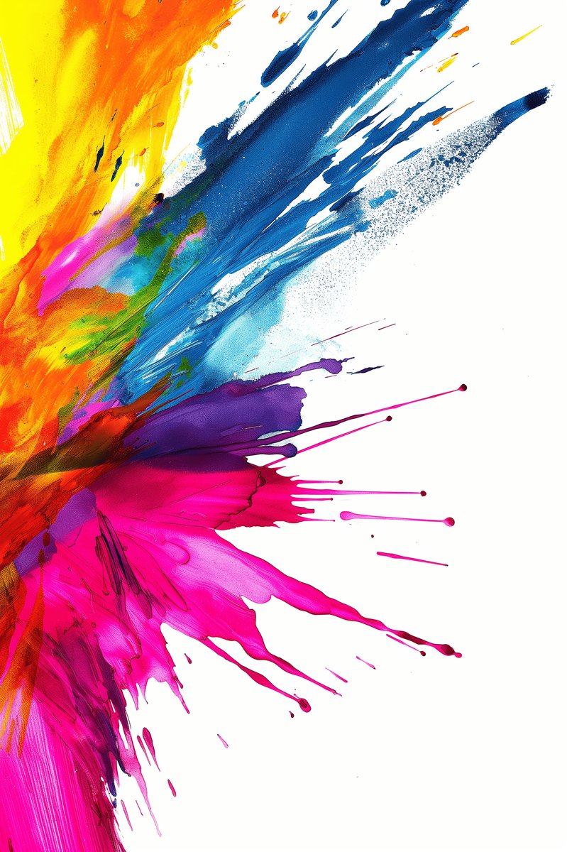 Kleuren Splash - Kleuren - Kleuren Abstract - Huisdeco - posters - formaat 30x40cm - Wanddecoratie - XS2155YR