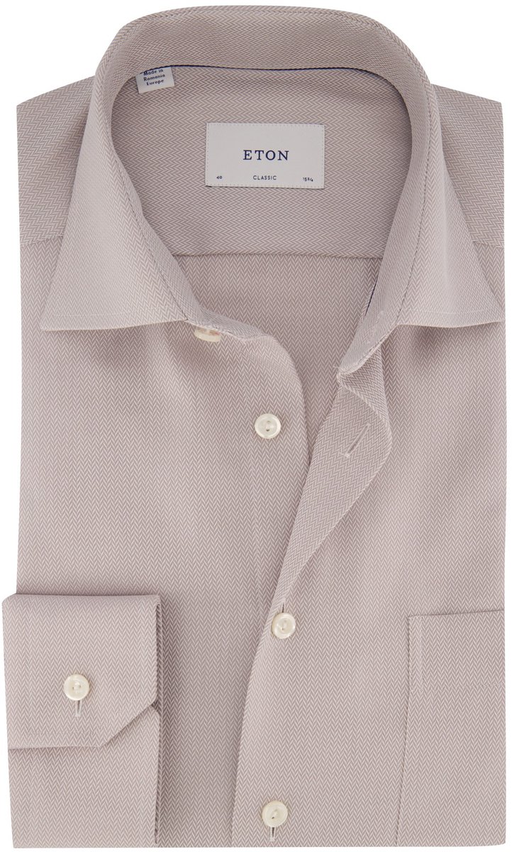 Overhemd Eton Classic Fit grijs