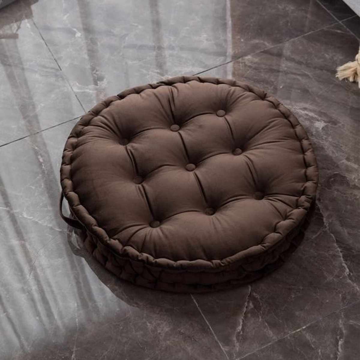 Rond Fluweel Vloerkussen 60cm - Zacht en Comfortabel voor Woonkamer, Slaapkamer en Yoga