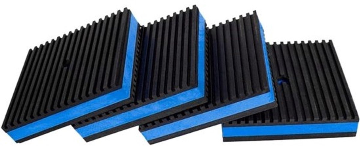 Wasmachine Trillingsdempers - Antislip Matten - Apparaten Stabiliseren - Vochtbestendig Rubber - 11 x 11 x 9 cm - Zwart