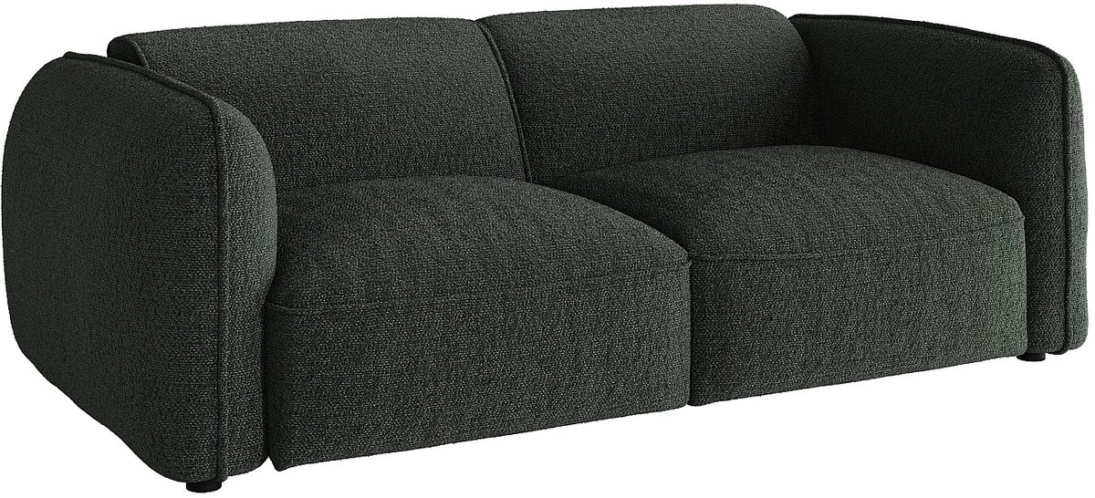 Vente-unique Modulaire tweezitsbank in groene chenillestof van Maison Céphy CAMILIO