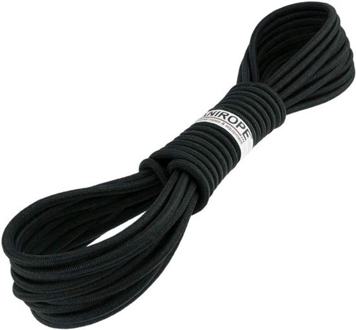 Rubberen touw - Spanband elastisch - Dekzeil bevestigen - Monodraad kern - 10mm 30 meter - Zwart