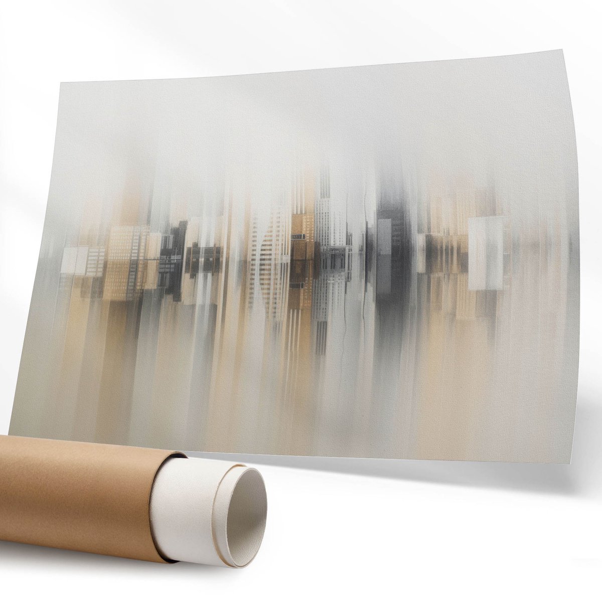 Coloray Polycanvas Poster - Futuristisch Gezicht, Fotografie - 594 x 840 mm - Wit Illustratie - Rechthoek - Muurdecoratie - Woonkamer - Modern