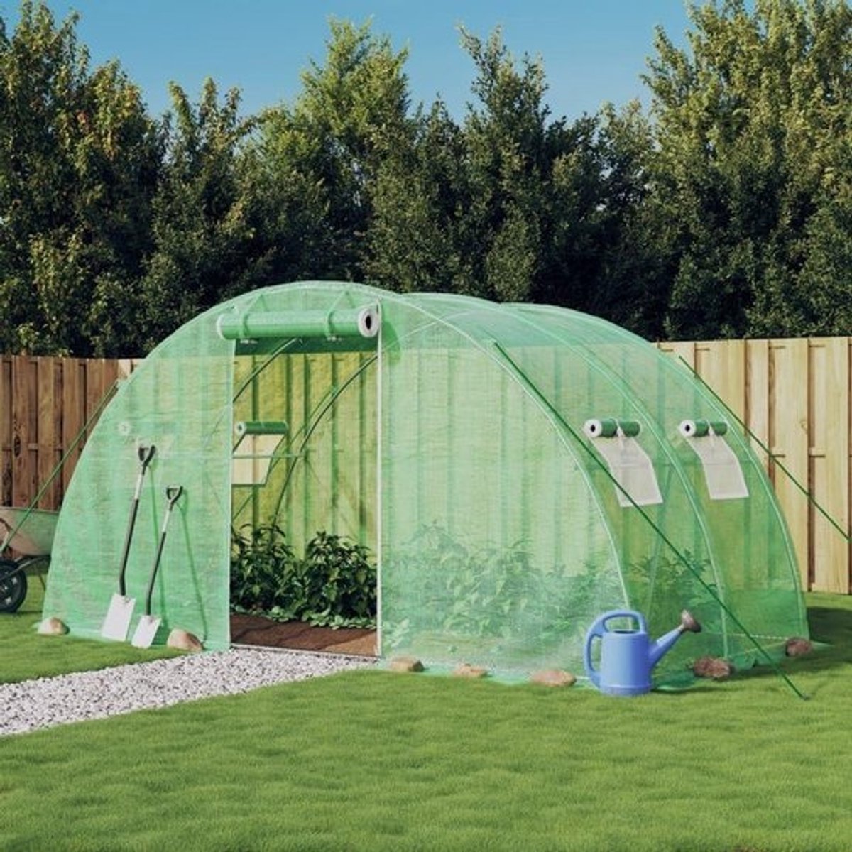 Tuinkas met Stalen Frame - Broeikas Buiten Planten - Planten Kweken Beschermen - Duurzame PE Coating