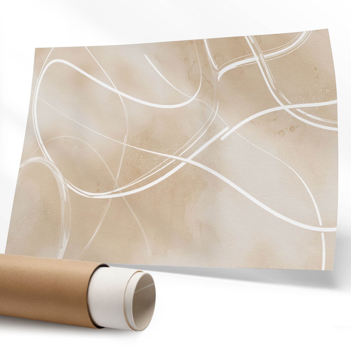 Coloray Canvas Poster Polycanvas - Wij Wonen Hier., Typografie - 594 x 840 mm - Wit Decoratie - Rechthoek - Decoratieve poster - Kantoor - Minimalist