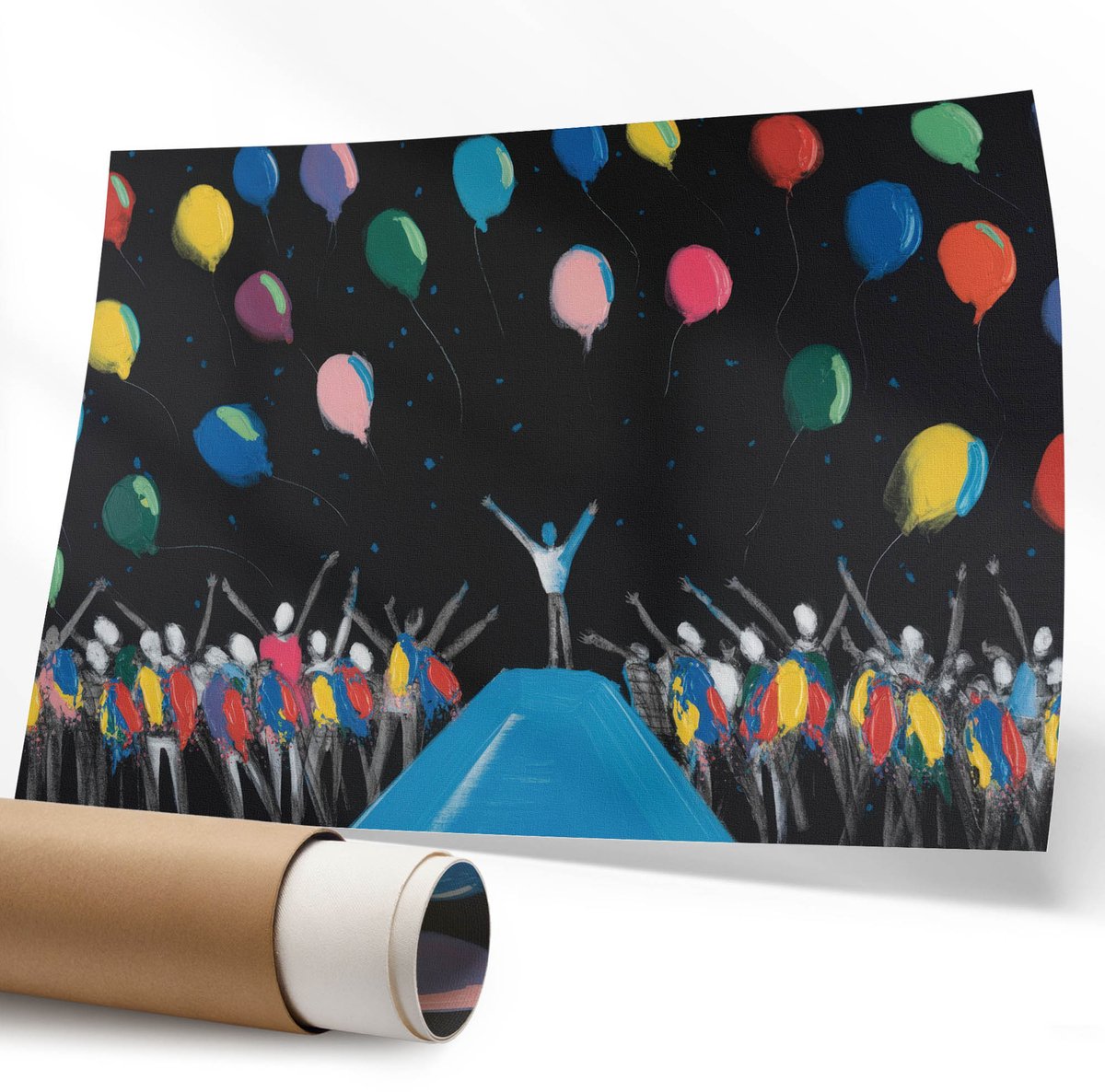 Coloray Polycanvas Wandposter - Depressie Definitie, Typografie - 594 x 840 mm - Zwart Patroon - Rechthoek - Interieurdecoratie - Kantoor - Minimalist