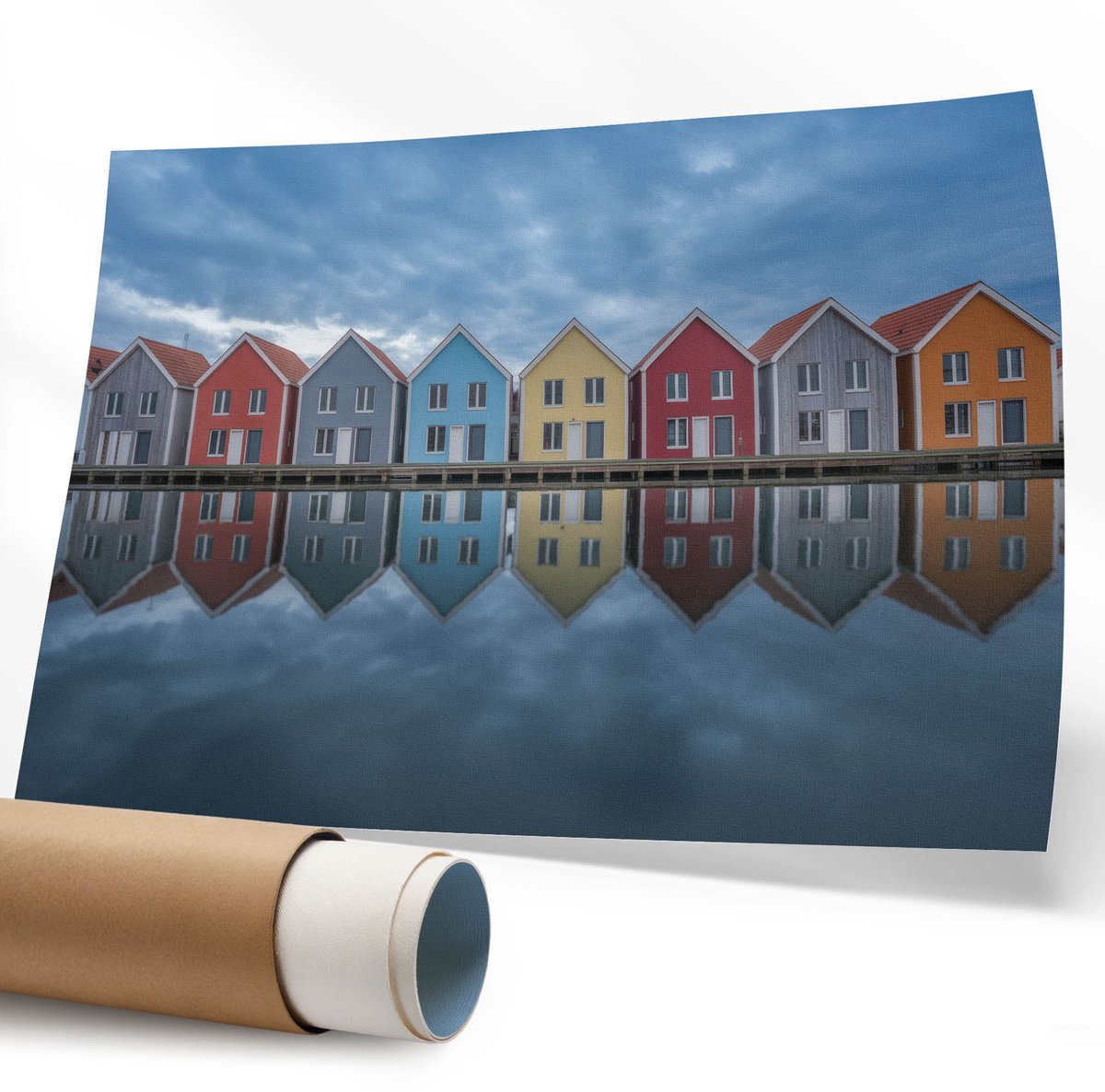 Coloray Polycanvas Wandposter - Winterse Tekenen, Fotografie - 594 x 840 mm - Wit Motief - Rechthoek - Wandkunstwerk - Slaapkamer - Modern