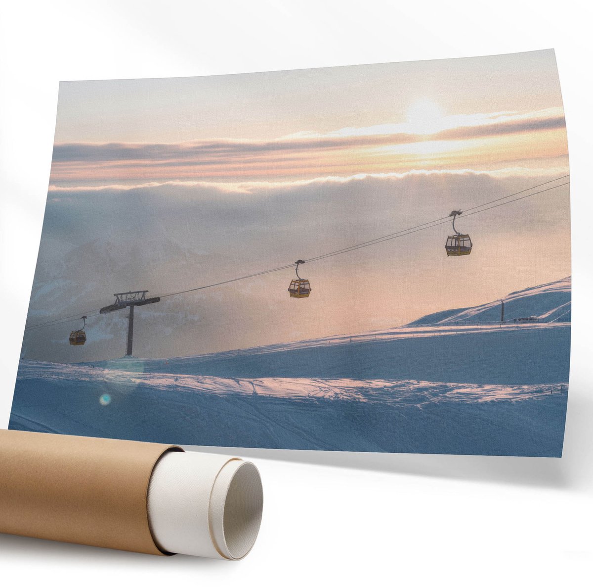 Coloray Canvas Poster Polycanvas - Zwart-Witte Varens, Fotografie - 594 x 840 mm - Zwart Decoratie - Rechthoek - Decoratieve poster - Kantoor - Klassiek