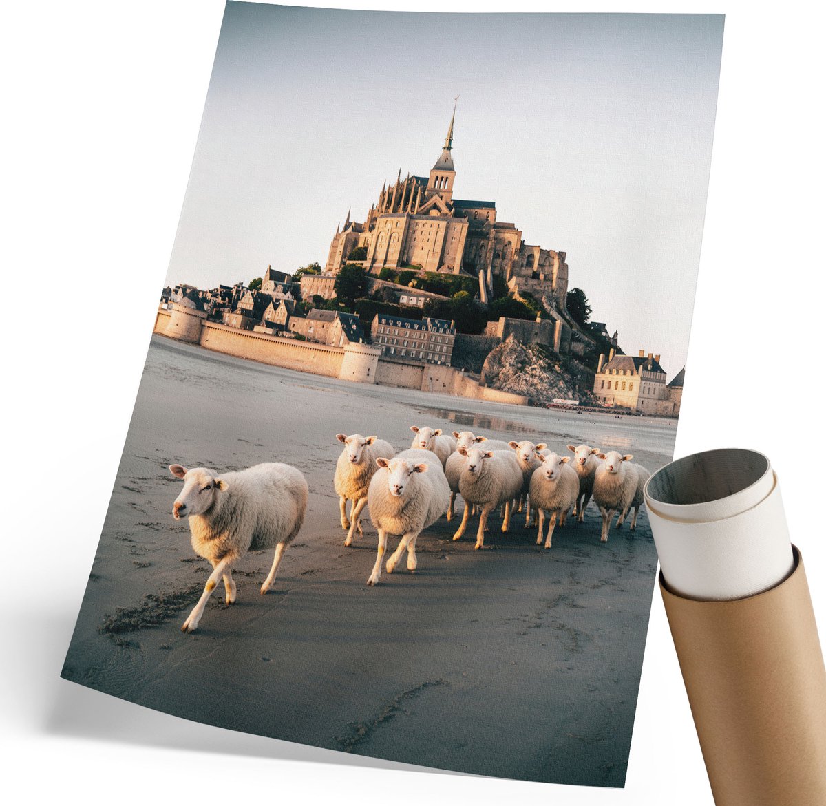 Wallfluent Polycanvas Wandposter - Stilleven, Schilderen - 297 x 420 mm - Bruin Kunst - Rechthoek - Muurkunst - Woonkamer, Slaapkamer, Kantoor - Rustiek