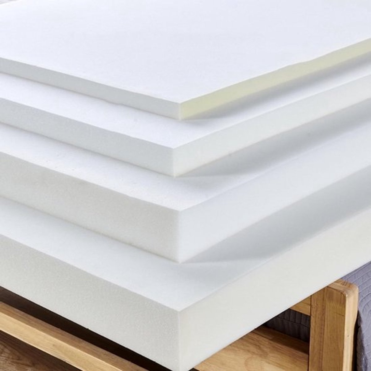 Schuimrubber Vulling - Bekledingsschuim Kussen - Meubels Opknappen - Hoge Dichtheid Stevig - 80x30cm 15cm dik - Wit