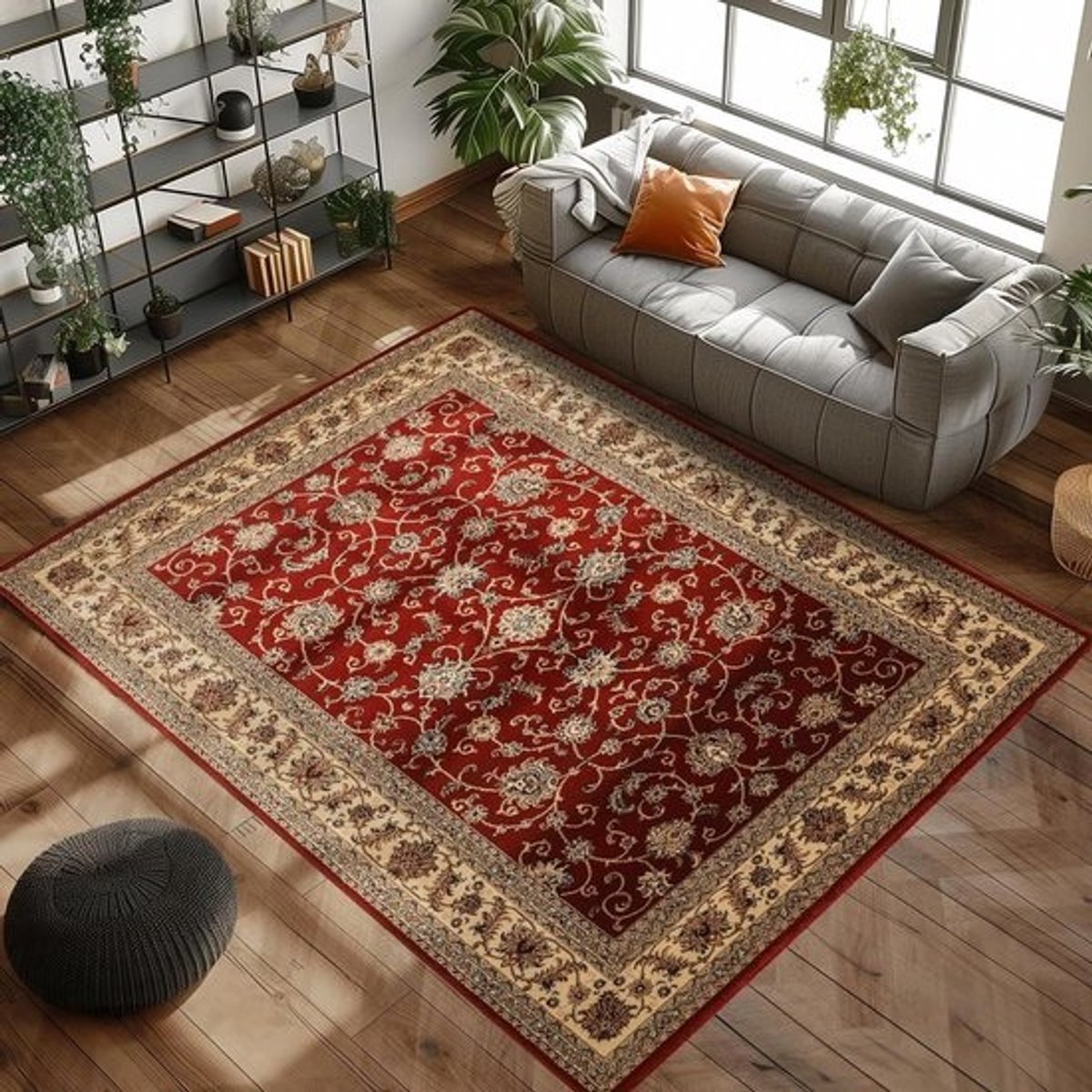 Oriëntaals Vloerkleed - Klassiek Tapijt Oosters - Woonkamer Aankleden - Machine Geweven Polypropyleen - 300 x 400 cm - Rood