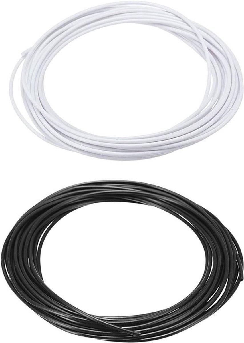 3D Printpen Filament - PLA ABS Vulling - Creatief Hobbyen - Lage Krimp - 1.75mm 5M - Zwart Wit