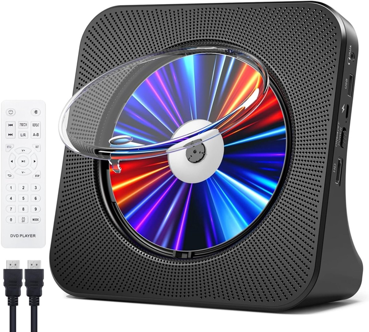 CD-speler met Bluetooth-luidspreker, ondersteuning Geschikt voor afstandsbediening, FM-radio en afspelen vanaf USB-kaart.