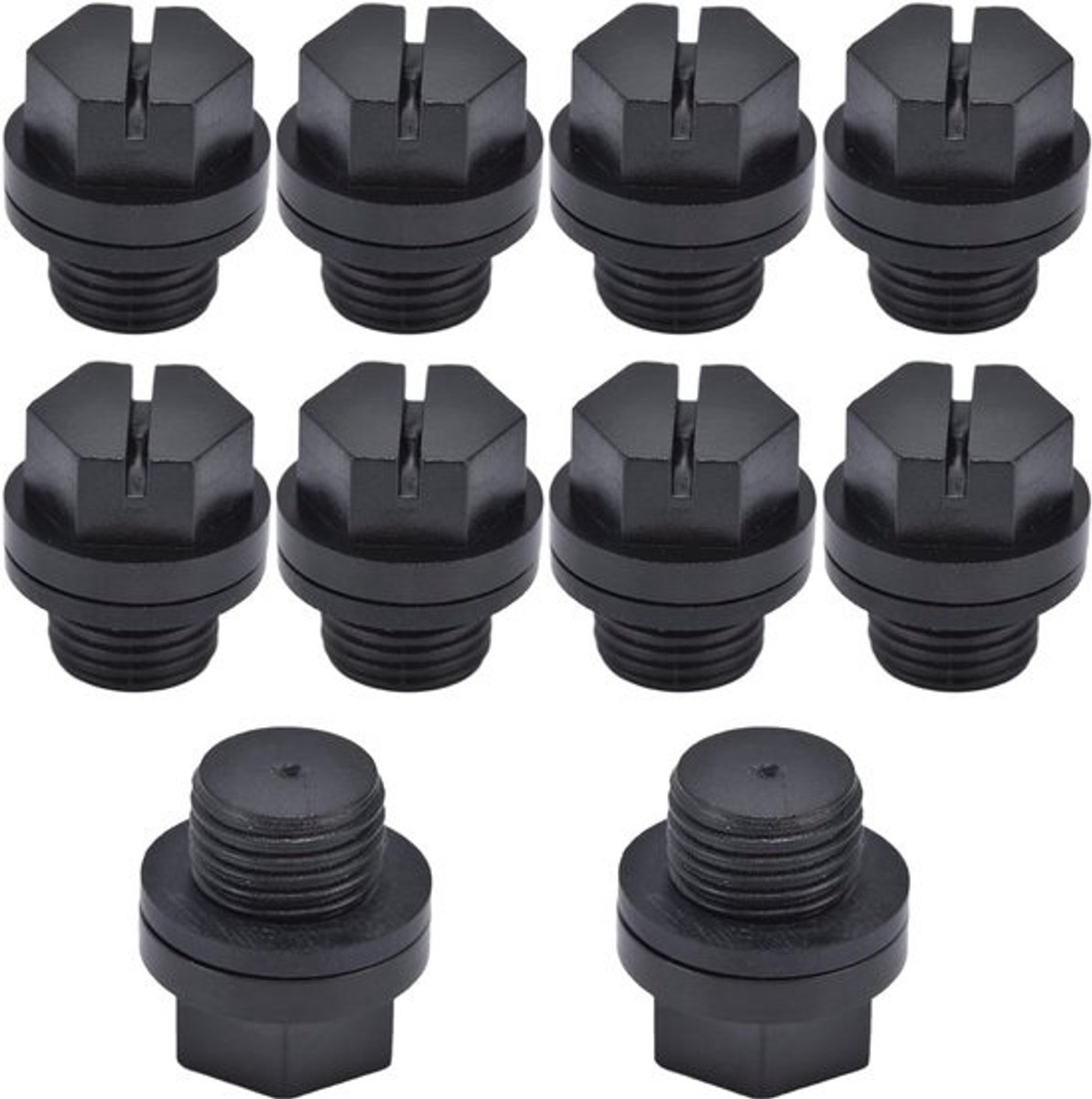 Allecta - Fijne afwerking afvoerstop zwembad, 10 stuks, eenvoudige bediening, rubber materiaal, klein volume, 1/4 inch.