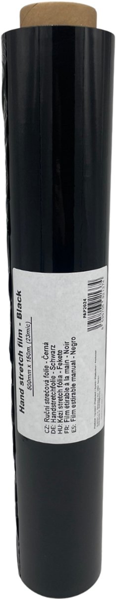 Surtep handstretchfolie 500 mm x 150 m (23 mic), zwart