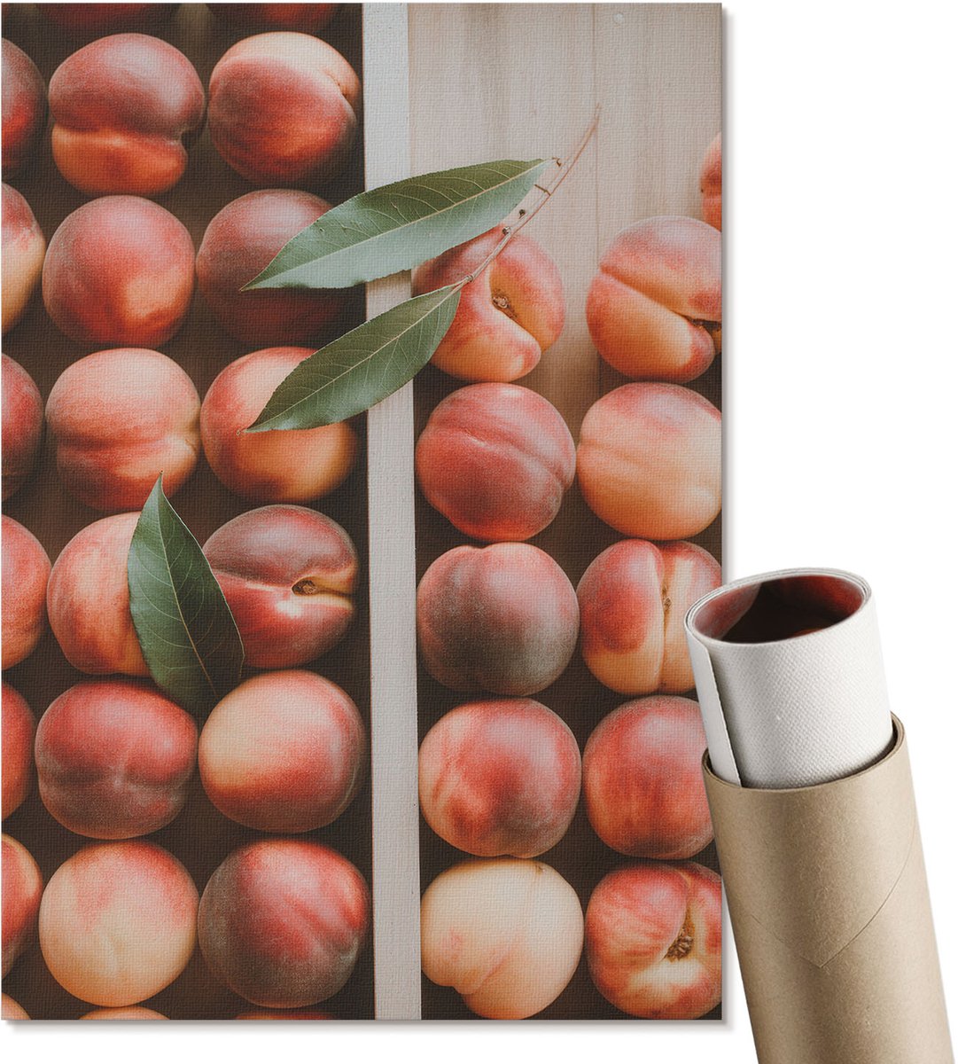 Coloray Polycanvas Poster - Sfeervolle Stad, Grijs - A4 - Rood Design - Rechthoek - Muurdecoratie - Woonkamer - Klassiek