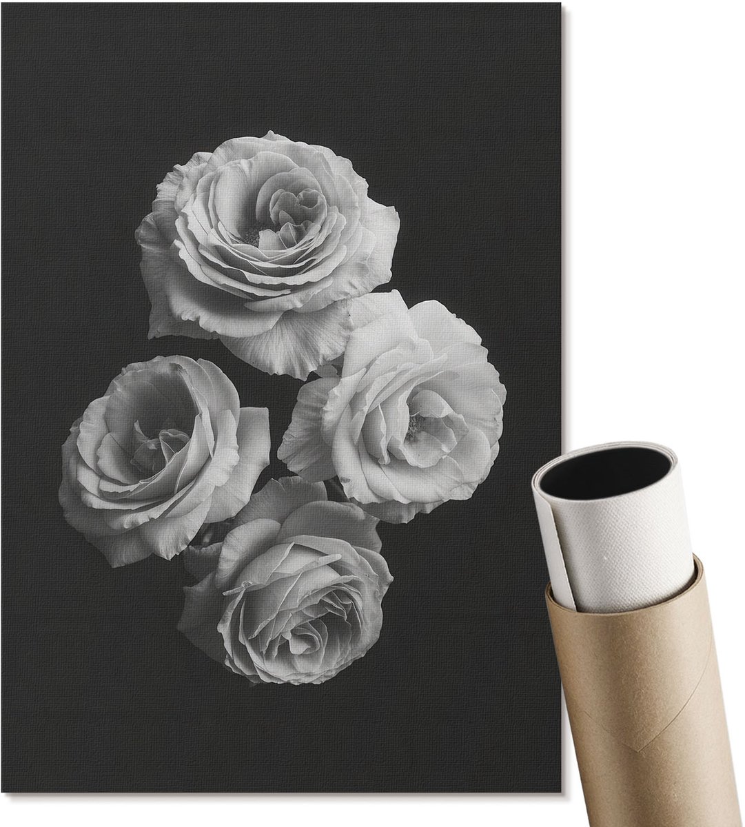 Coloray Polycanvas Wandposter - Blauwe Lippen, Illustratie - A3 - Blauw Patroon - Rechthoek - Canvasposter - Woonkamer, Slaapkamer, Kantoor - Popcultuur