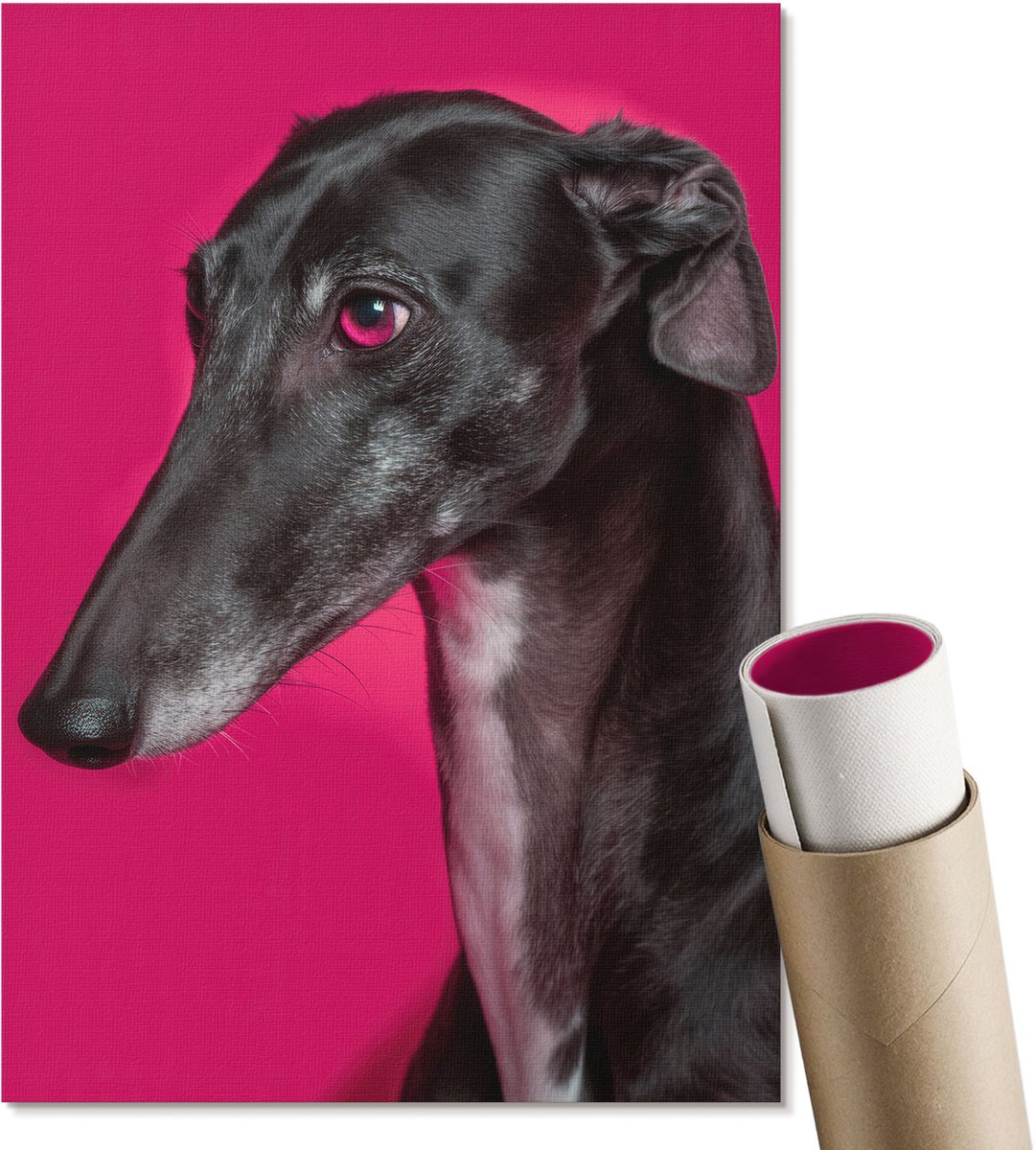 Coloray Polycanvas Poster - Dieren Samen, Fotografie - A3 - Bruin Illustratie - Rechthoek - Kunstposter - Woonkamer, Slaapkamer, Kantoor - Expressief