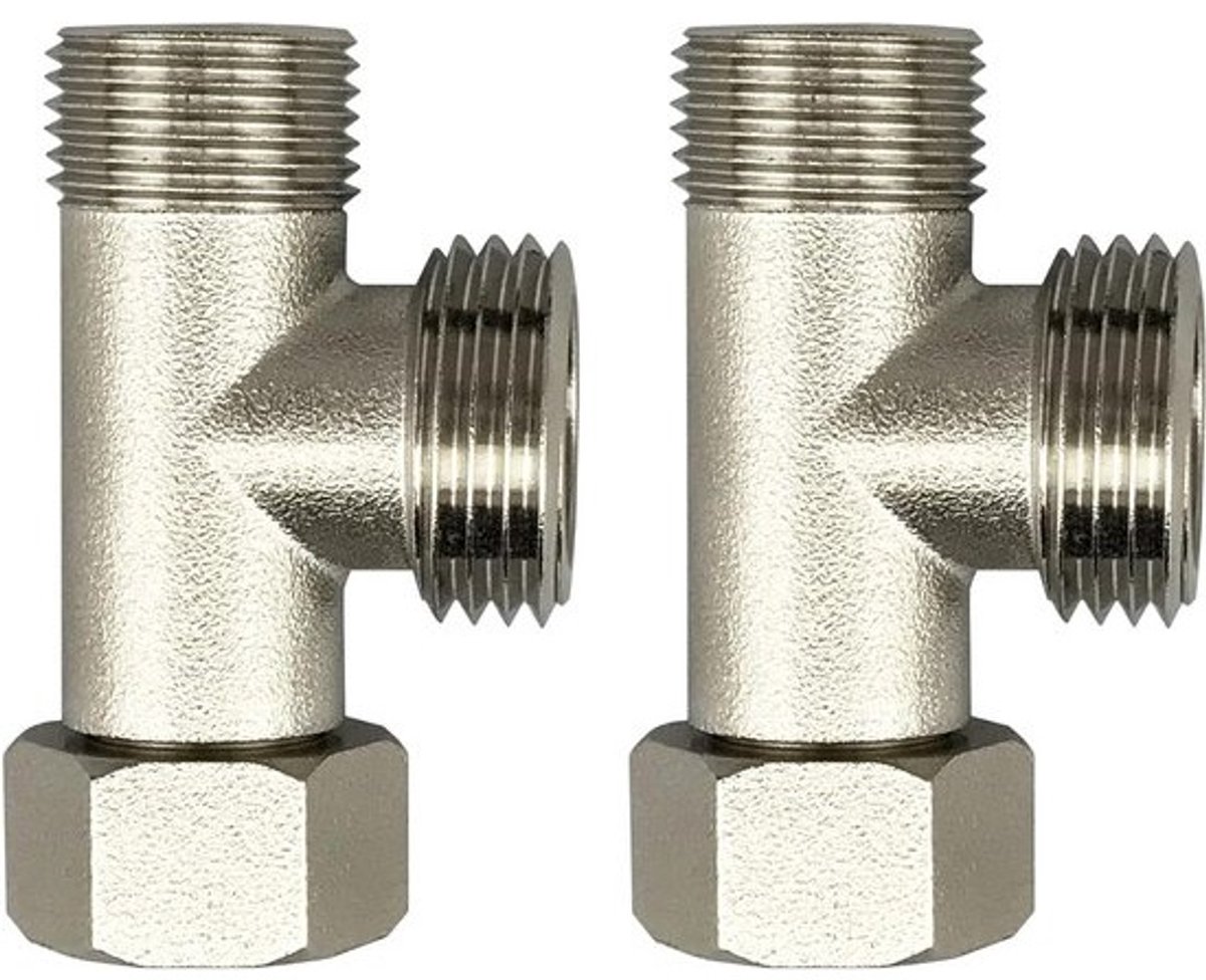 WC Omstelventiel - Drieweg Aansluitventiel T Valve - Sanitair Reparatie - Koper Duurzaam Materiaal - 3/8" - Koper