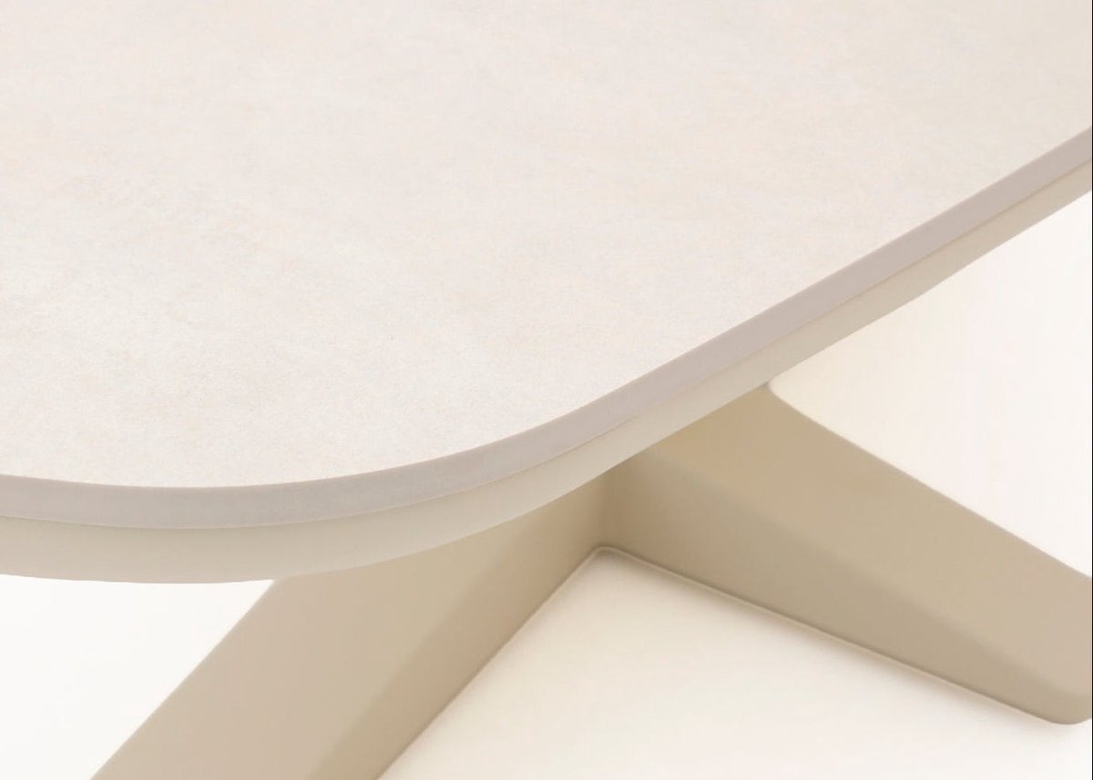 Apple Bee Zanzibar Table de jardin - Oyster - 220x110x77cm - Ovale danois