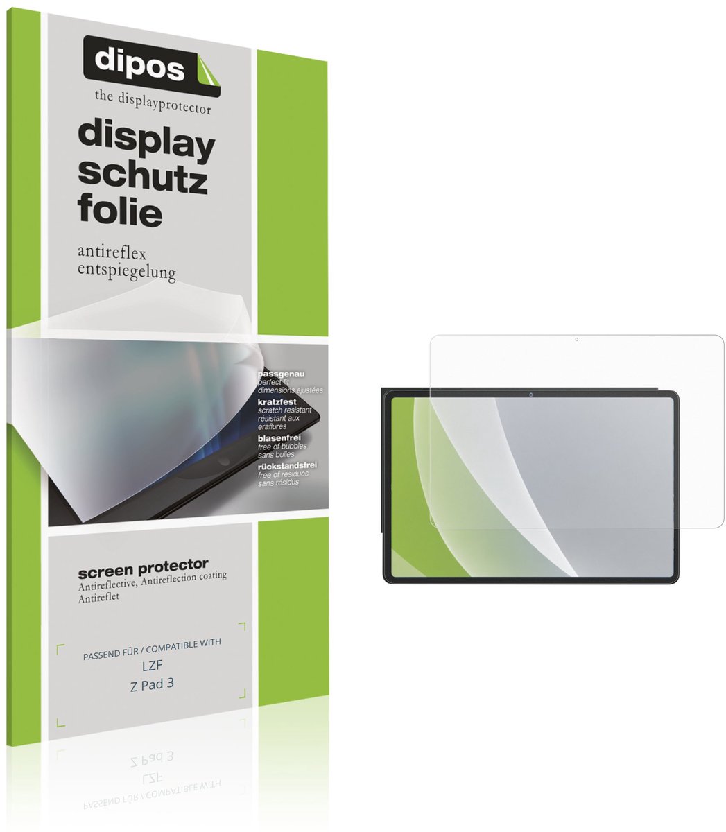 dipos – 2x Matte Beschermfolie geschikt voor LZF Z Pad 3 | Krasbestendige & antireflecterende Screenprotector Ultra-Thin