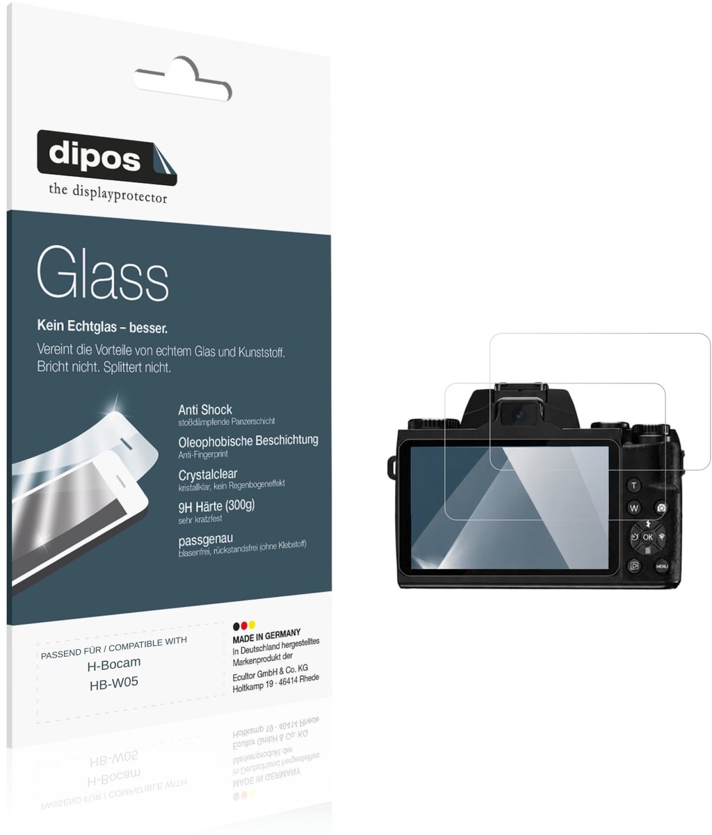 dipos – 2x Pantserfolie geschikt voor H-Bocam HB-W05 | 9H Screenprotector