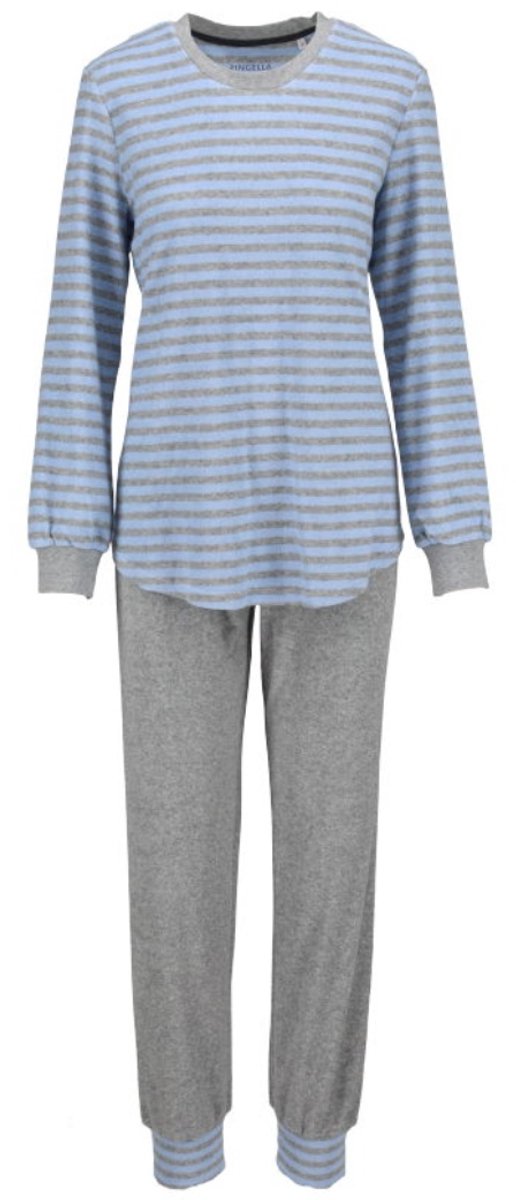 Badstof dames pyjama babyblauw Ringella - Blauw - Maat - 46