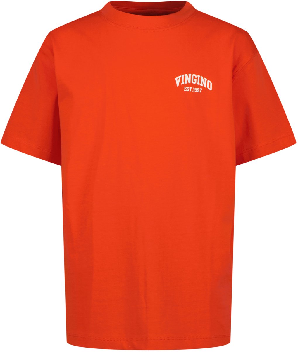Vingino Icon-boxy-SS Jongens T-shirt - Cherry Tomato