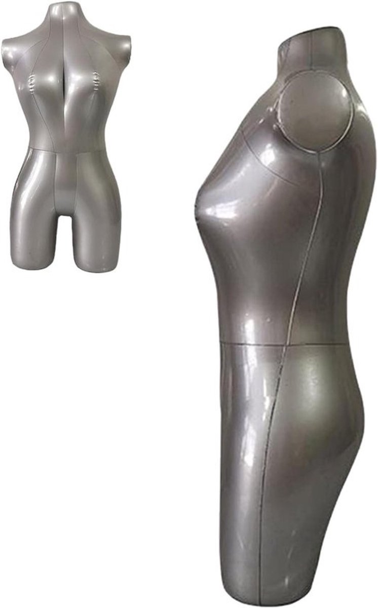 Opblaasbare Paspop - Mannequin Pop - Kleding Presenteren - Snel Opblazen - Buste 86cm Taille 58cm - Wit
