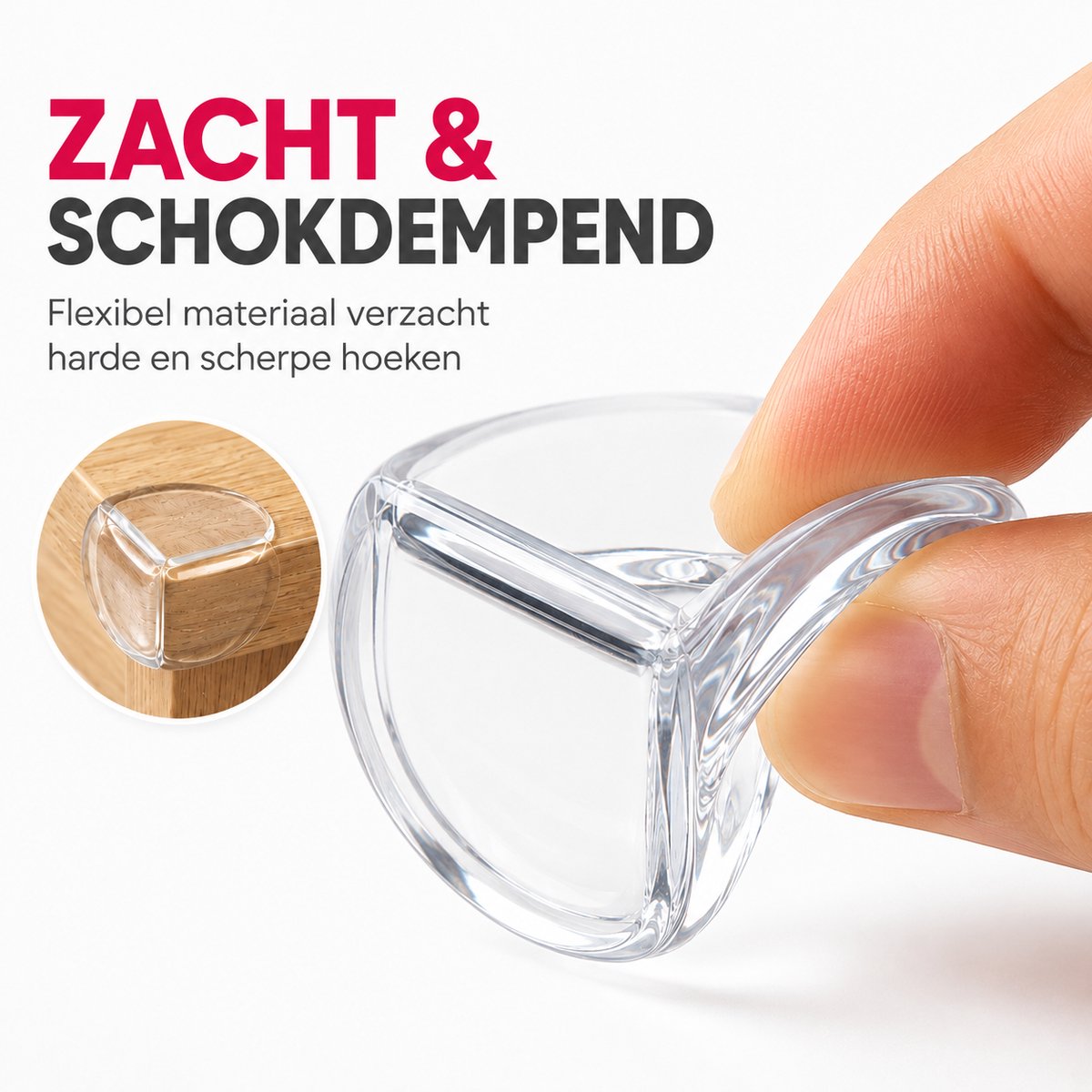 Eldur® Zelfklevende Hoekbeschermers Set 12 Stuks - Transparante Hoekbescherming - Baby & Kind Veiligheid - Meubel beschermhoeken - Tafelhoek Beschermers - Stootrand – foto 4