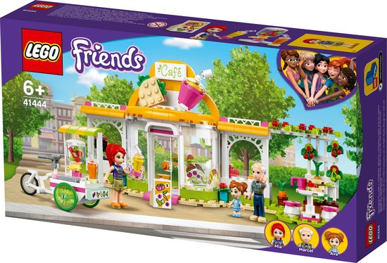 LEGO Friends Heartlake City biologisch café 41444, met Mia, Marcel en Ava.