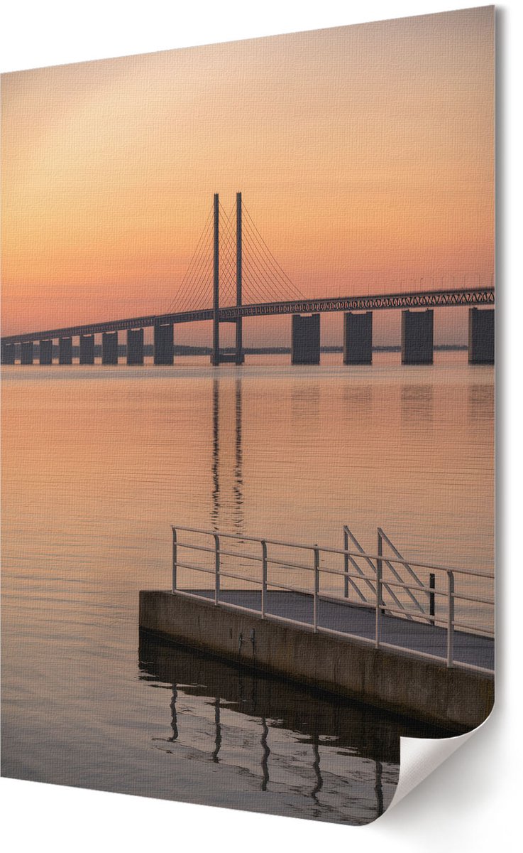 Coloray Polycanvas Wandposter - Kustlandschap, Fotografie - A2 - Romig Motief - Rechthoek - Canvasposter - Woonkamer, Slaapkamer, Kantoor - Klassiek