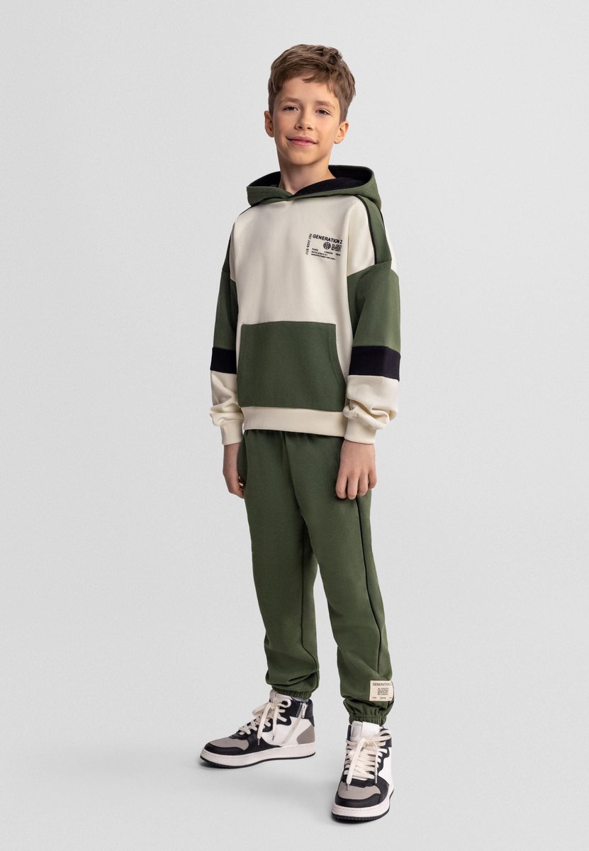 Minoti trainingspak jongens met capuchon - kaki