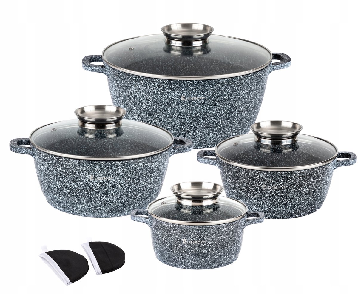 Marmite Set 8 Delen Grijs 16-26 cm - Inductie