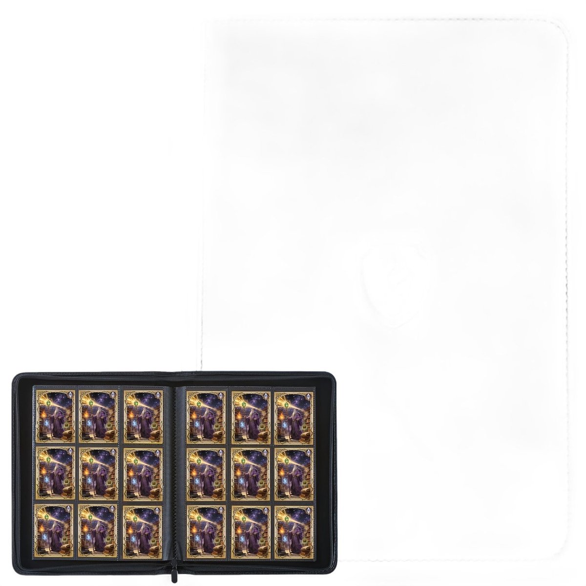 Currero Toploader Binder - Verzamelmap Kaarten - Geschikt voor Pokemon - 4 Pocket - 9 Pocket - 12 Pocket - Trading Card Map - Toploadermap - Azuur Blauw - 360 Kaarten
