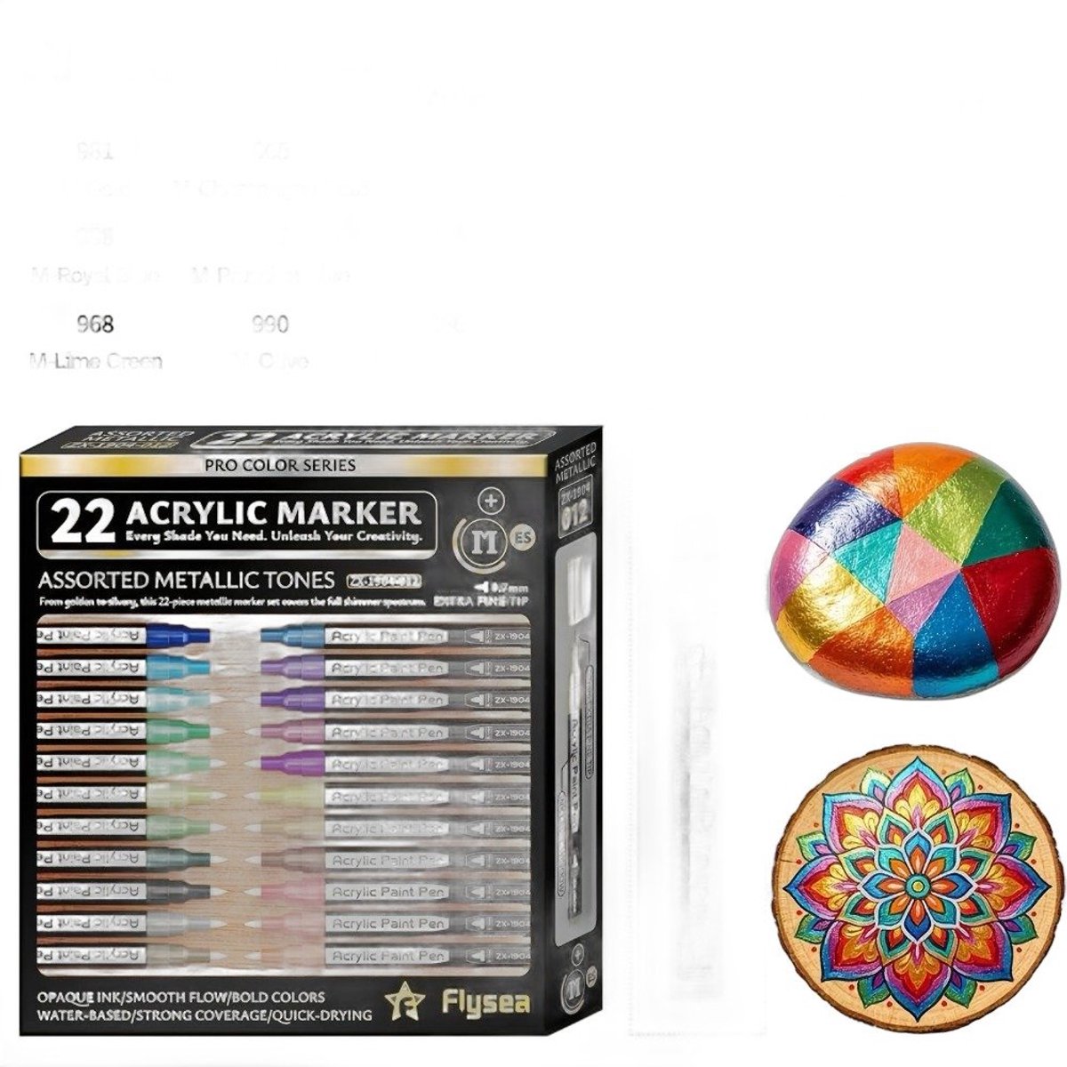 Currero Aquamarkers - Twinmarkers - Brushpennen - Stiften - Markeerstiften Op Waterbasis - Dual Tip - Tekenen En Kleuren - 23 Stuks Metallic