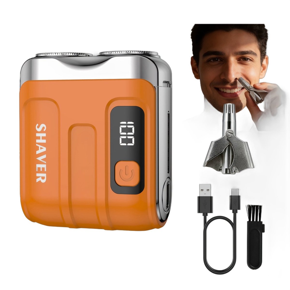 Currero Foil Shaver - Scheerapparaat Mannen - Hoofd Scheerapparaat - Head Shaver - Tondeuse met Trimmer - Lichaam en Baard - Oplaadbaar