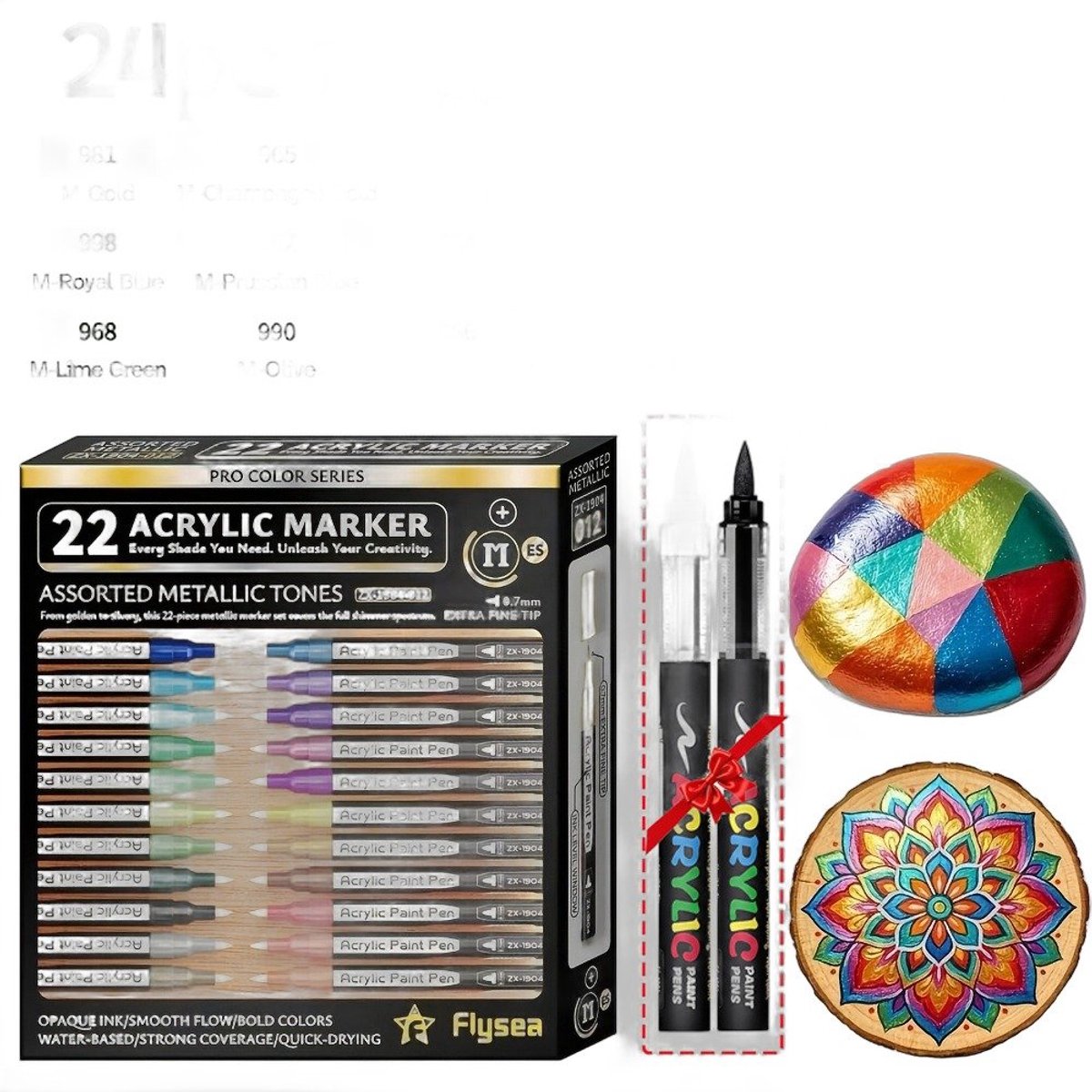 Currero Aquamarkers - Twinmarkers - Brushpennen - Stiften - Markeerstiften Op Waterbasis - Dual Tip - Tekenen En Kleuren - 24 Stuks