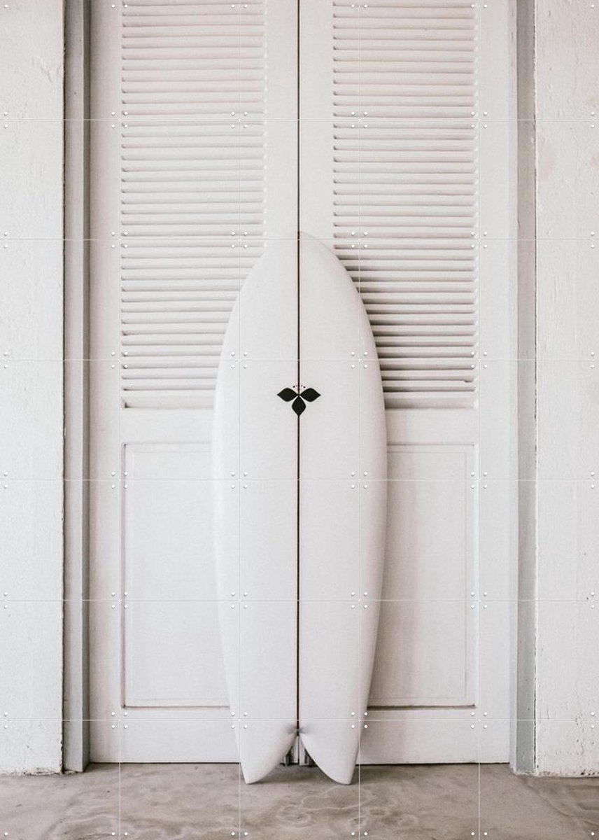 IXXI Surf Symmetry, Chris Abatzis - 100 x 140 cm - Gratis ophangtool - Grote wanddecoratie en posters - Minimalisme, Fotografie, Woonkamer, Zomer