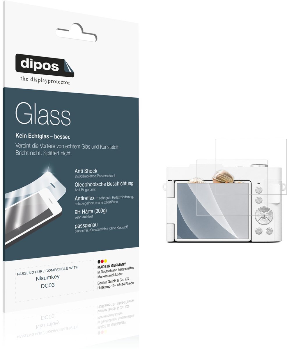 dipos – 2x Matte Pantserfolie geschikt voor Nisumkey DC03 | 9H Screenprotector