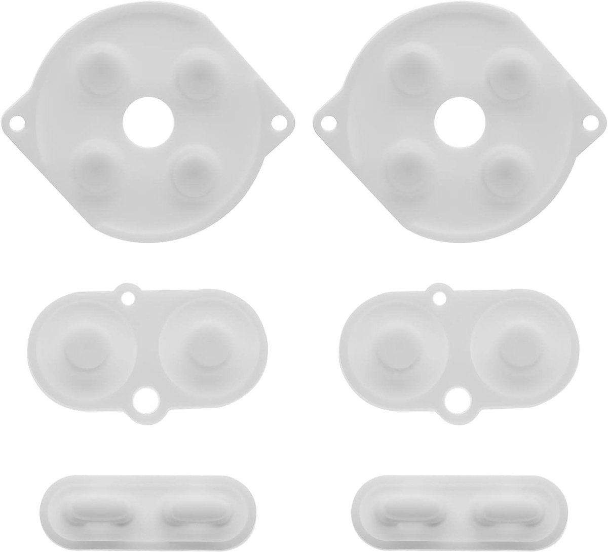 Set van 2 Conductieve Rubber Knoppen voor Game Boy Color - Vervangende Button Pads voor Controller Reparatie, Wit, Duurzaam en Betrouwbaar