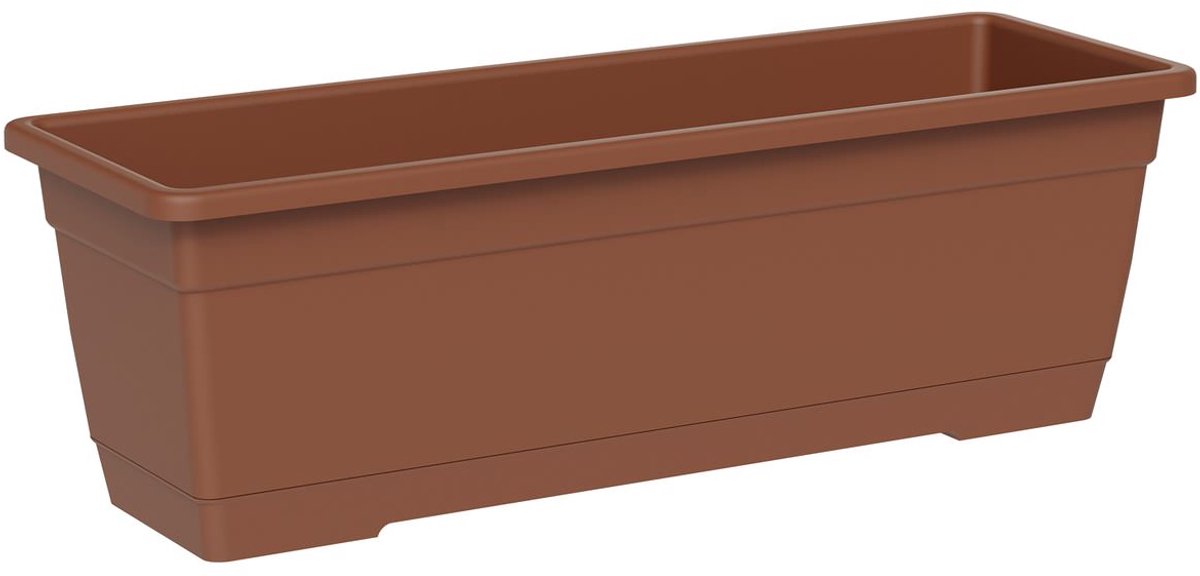 tera Plantenbak Birka rechthoekig Clay bruin 60 cm - Kunststof