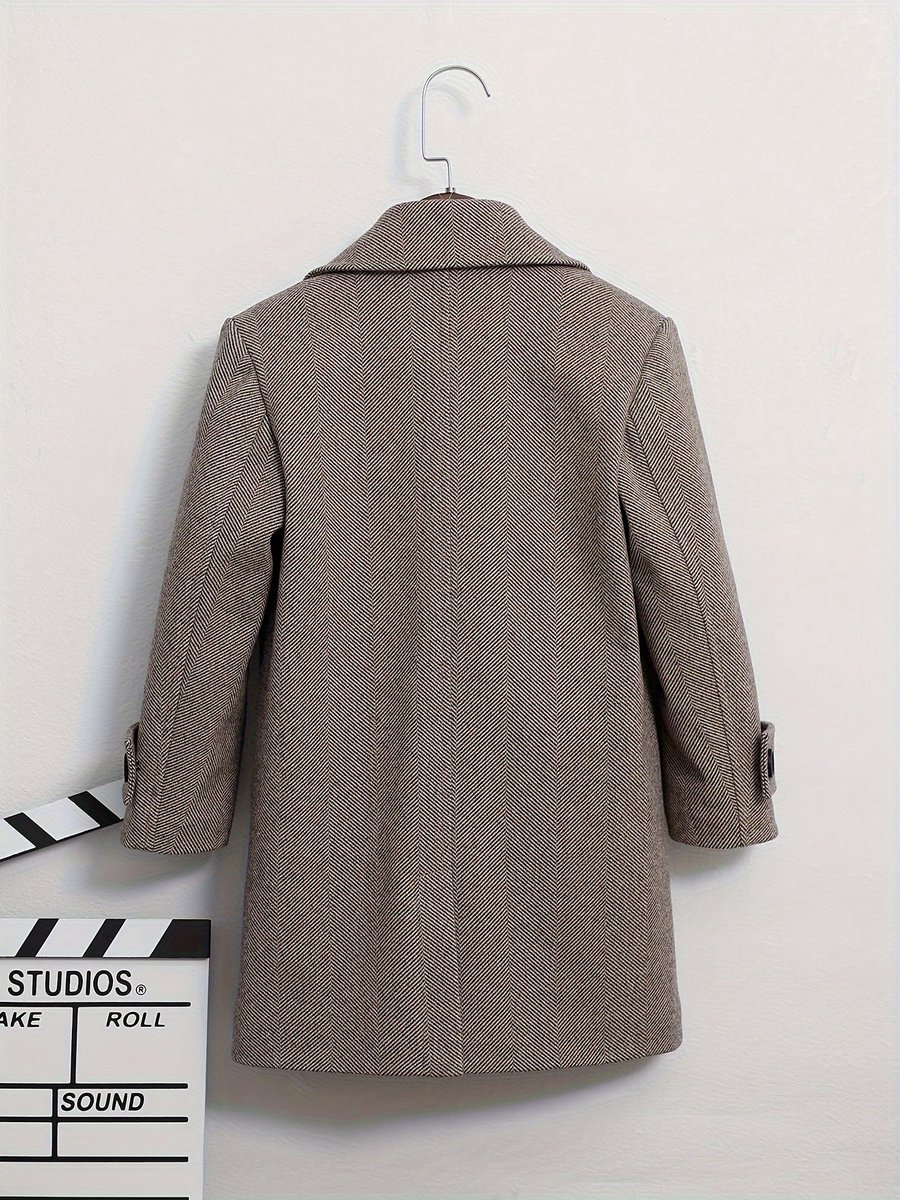 Currero Mantel Jongens Tussenmantel Jongen Winter Jas Mantelpakje Trenchcoat Overjas Overcoat Winterjas 14-15 Jaar Beige