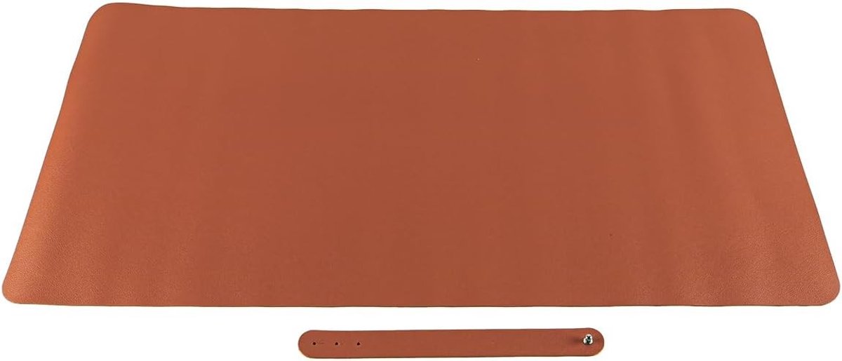 Grote Waterdichte Bureau Onderlegger 60x30cm - Antislip Muismat voor Laptop, Toetsenbord en Schrijven in Thuis- en Kantooromgeving, Bruin