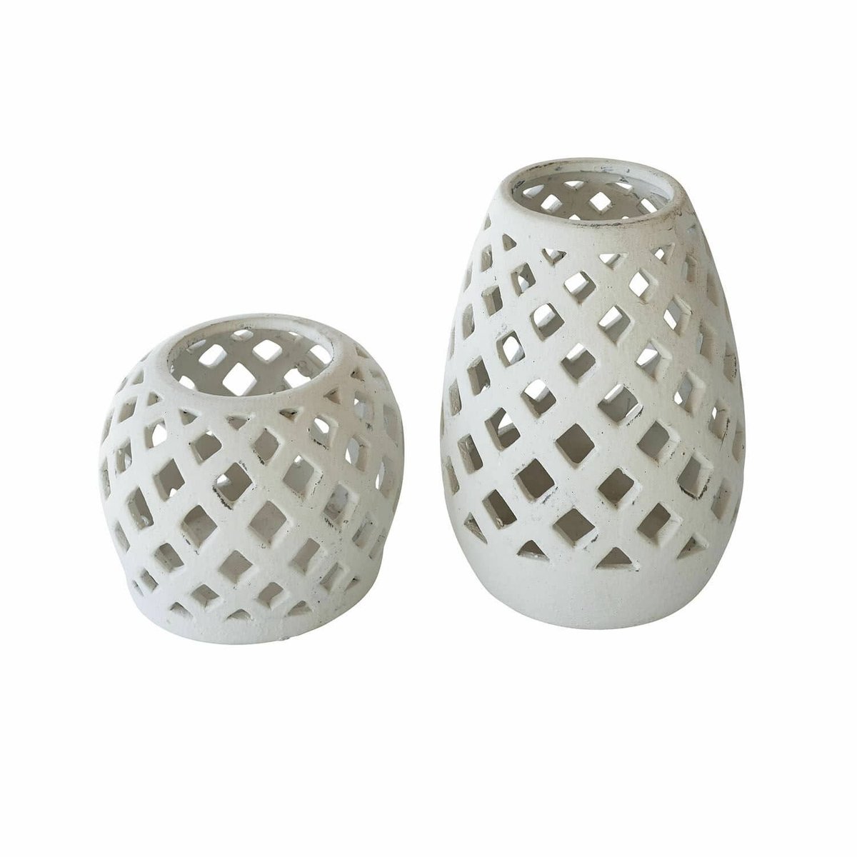 LOBERON Lantaarn set van 2 Serignac wit
