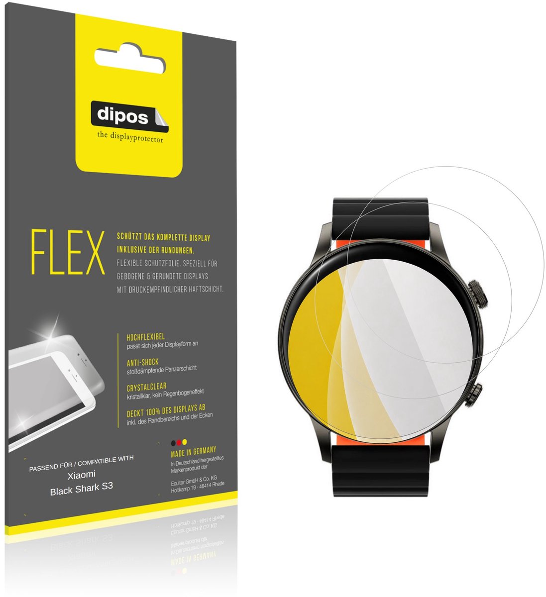 dipos – 2x Beschermfolie geschikt voor Xiaomi Black Shark S3 | 3D Full Cover Screenprotector | 100% Passend