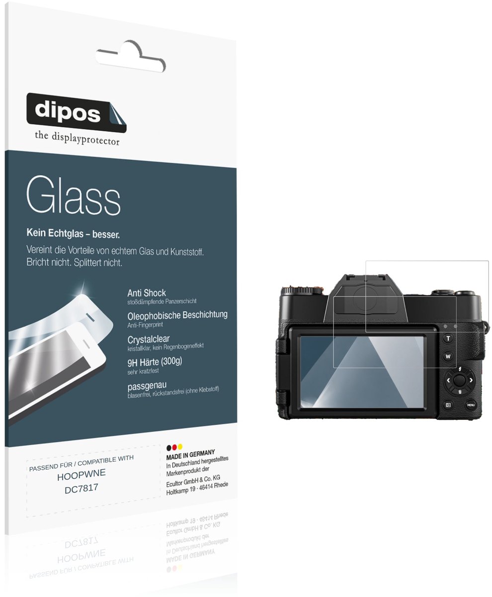dipos – 2x Pantserfolie geschikt voor HOOPWNE DC7817 | 9H Screenprotector